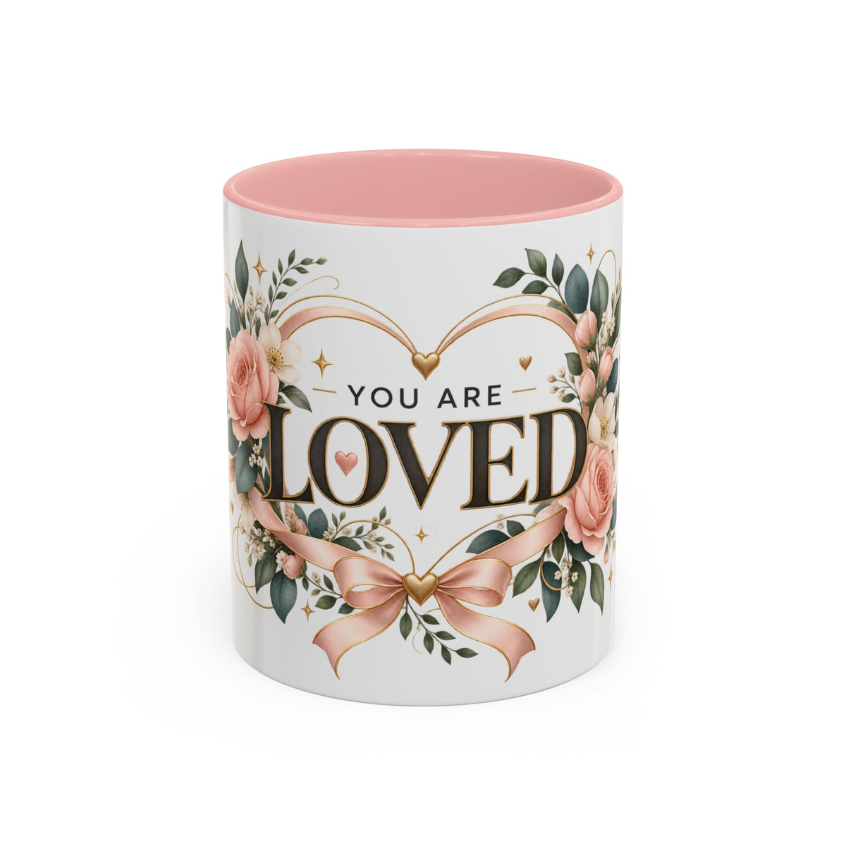 You Are Loved Floral Coffee Mug — 11/15oz Accent Ceramic Mug