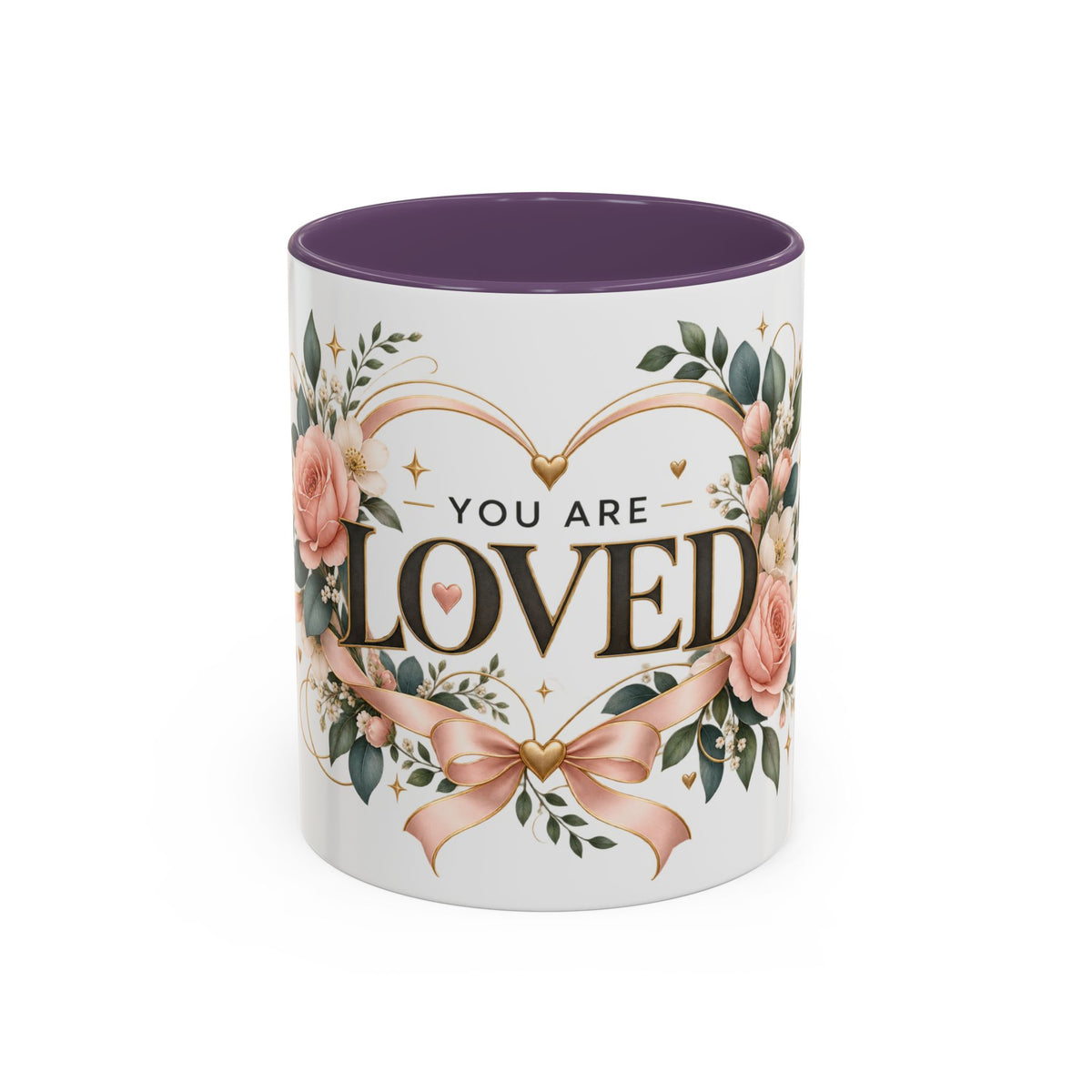You Are Loved Floral Coffee Mug — 11/15oz Accent Ceramic Mug