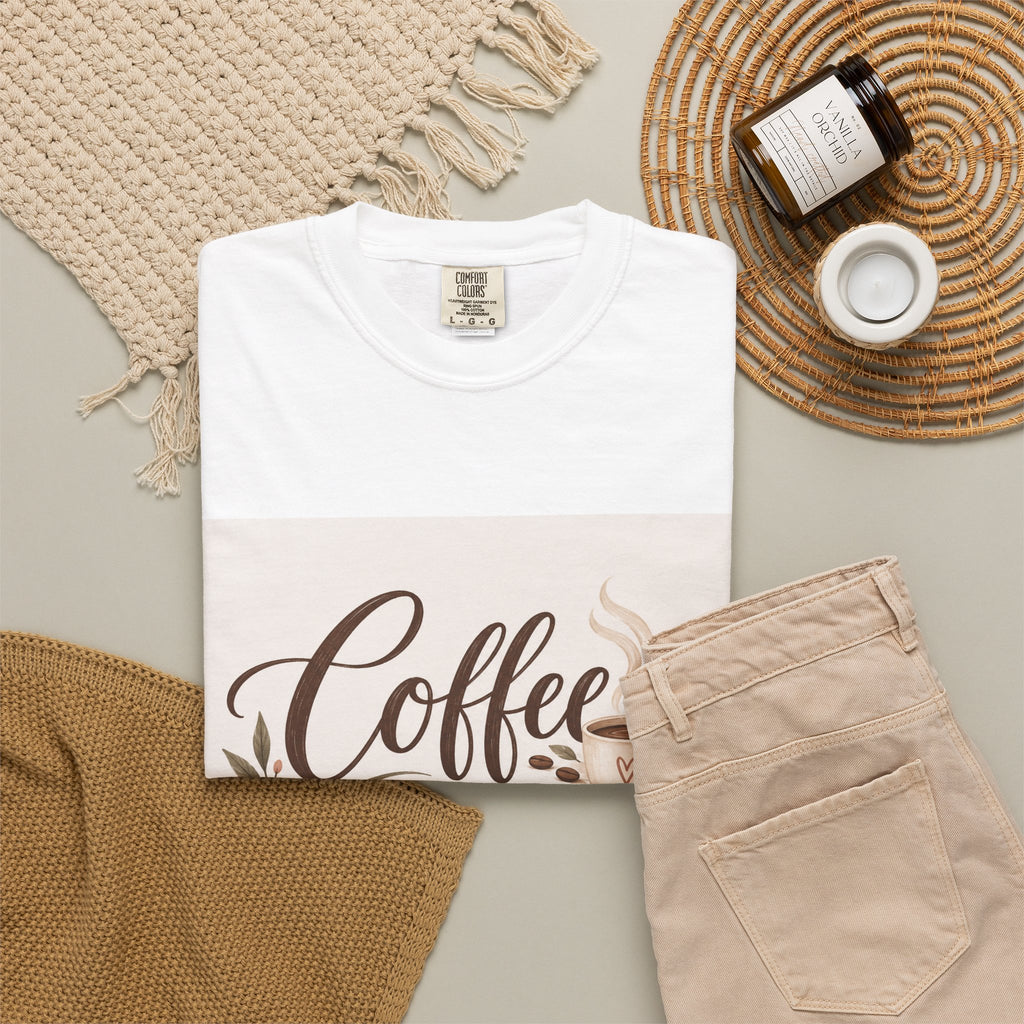 Coffee First Prayer Always T-Shirt — Christian Faith & Coffee Comfort Tee