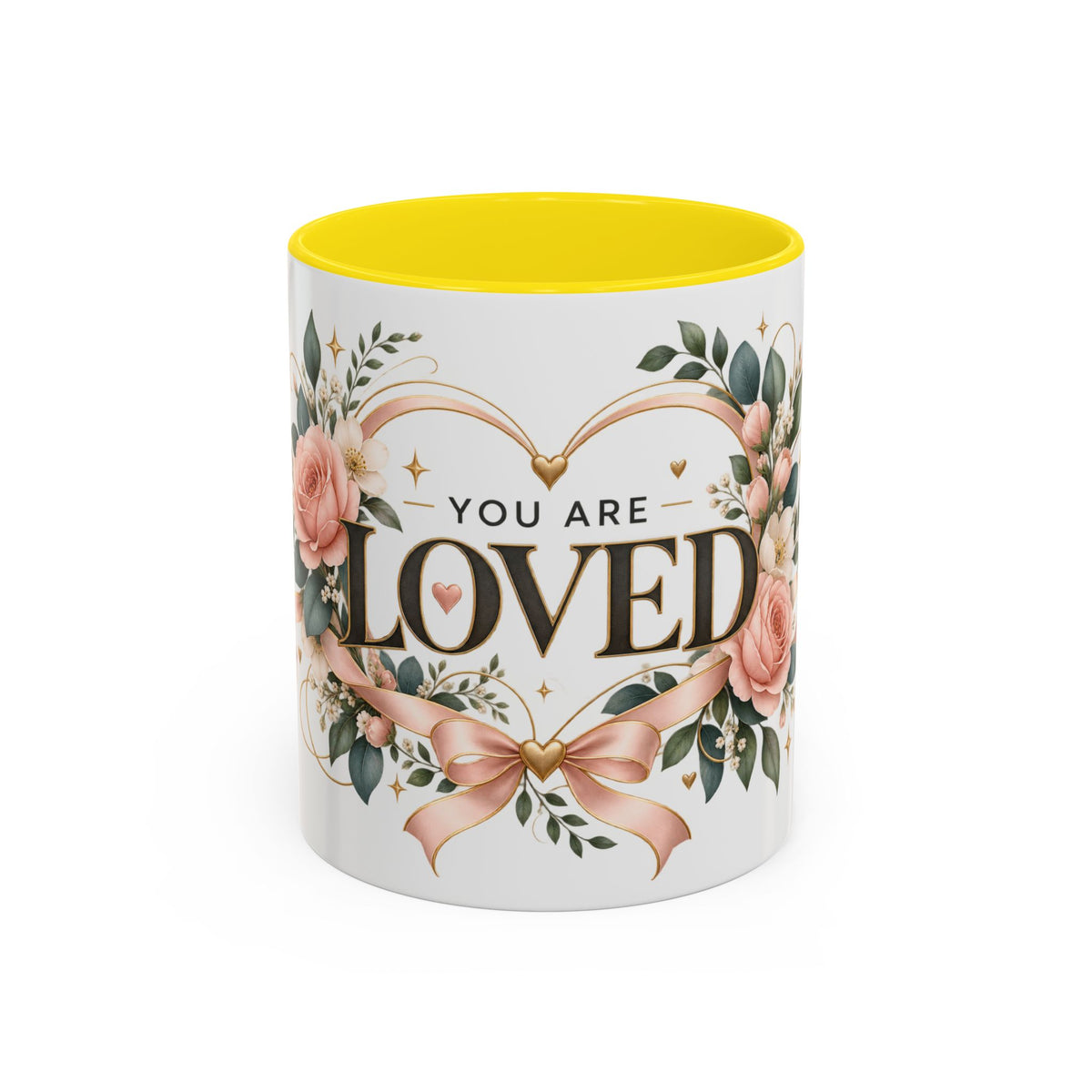 You Are Loved Floral Coffee Mug — 11/15oz Accent Ceramic Mug