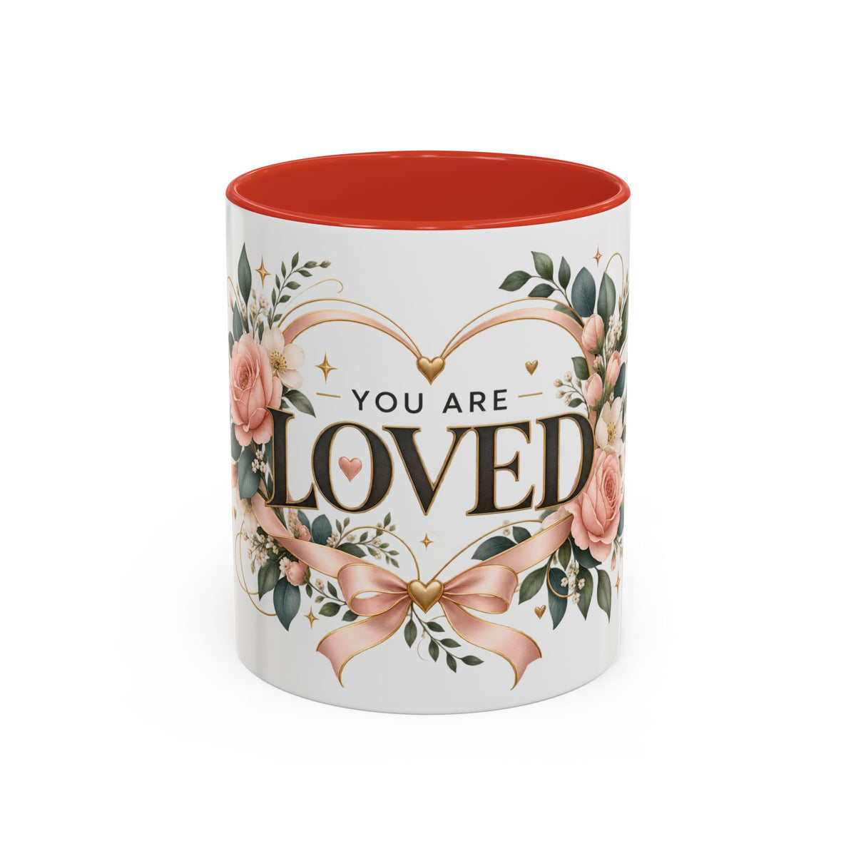 You Are Loved Floral Coffee Mug — 11/15oz Accent Ceramic Mug