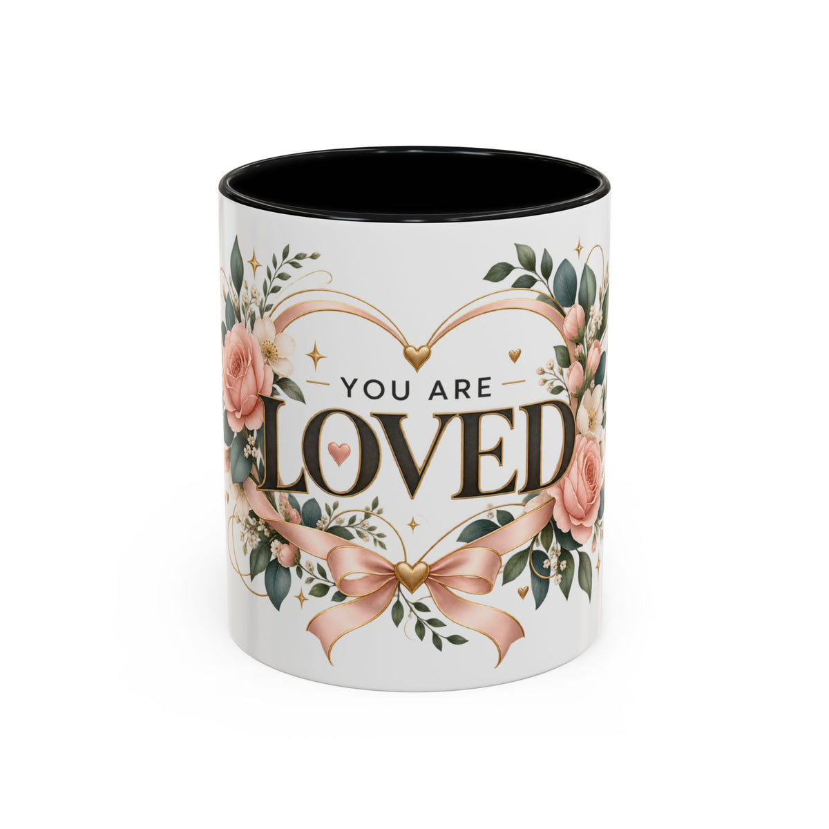 You Are Loved Floral Coffee Mug — 11/15oz Accent Ceramic Mug