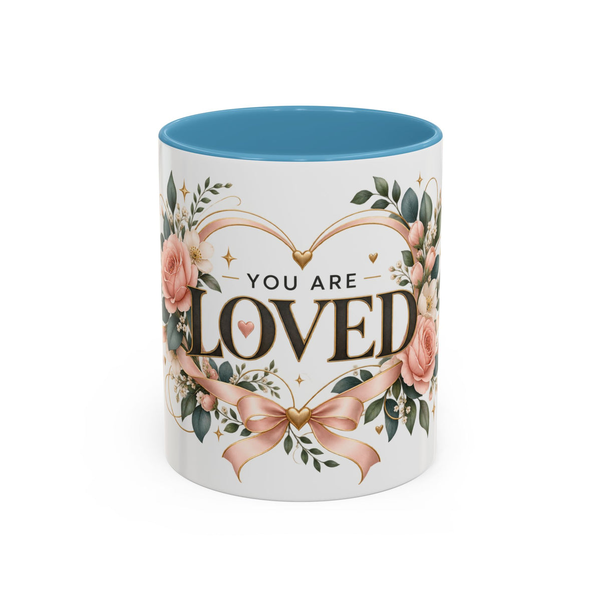 You Are Loved Floral Coffee Mug — 11/15oz Accent Ceramic Mug