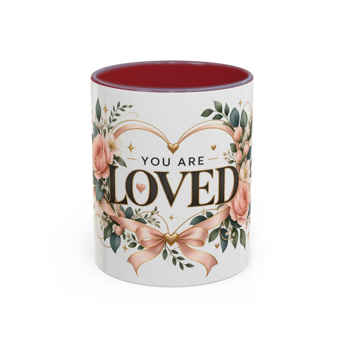 You Are Loved Floral Coffee Mug — 11/15oz Accent Ceramic Mug
