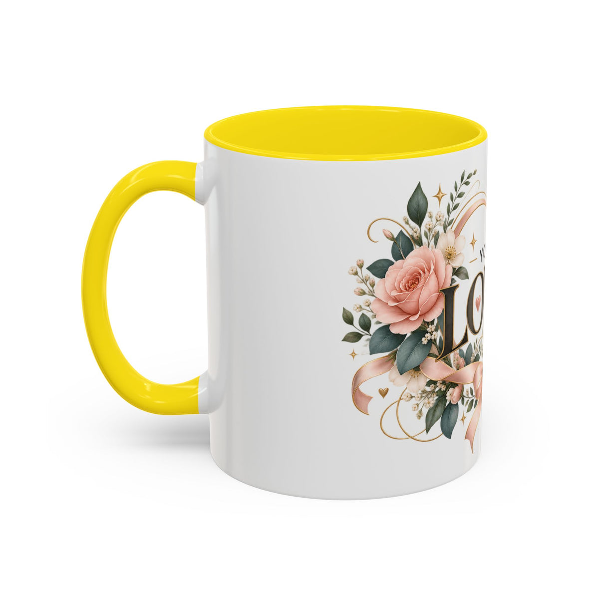 You Are Loved Floral Coffee Mug — 11/15oz Accent Ceramic Mug
