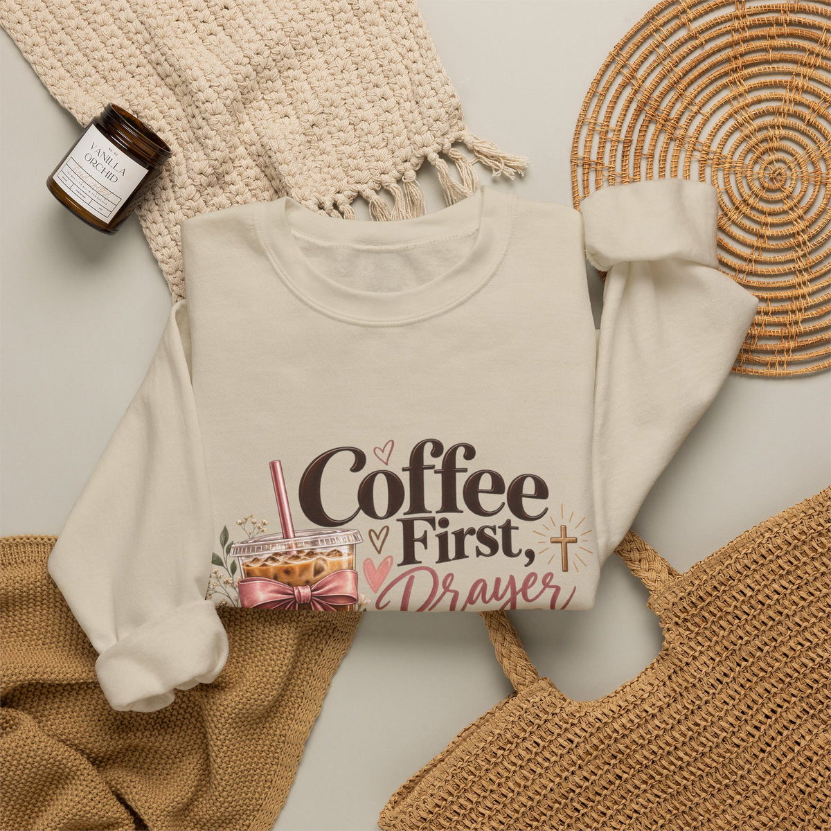 Coffee First, Prayers Always Sweatshirt