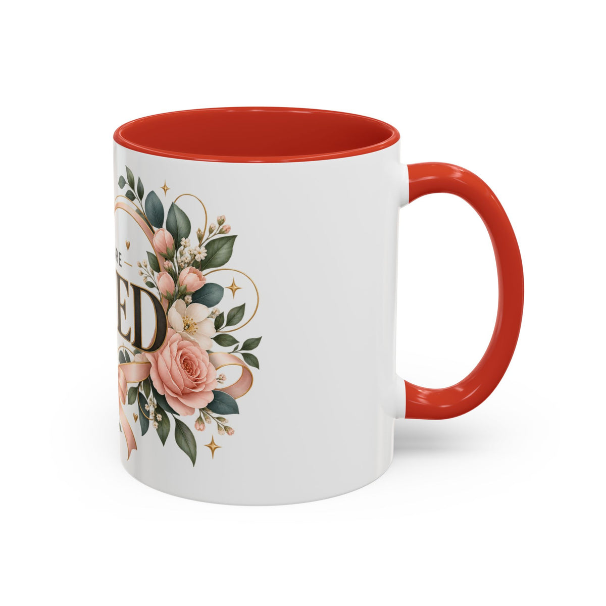 You Are Loved Floral Coffee Mug — 11/15oz Accent Ceramic Mug