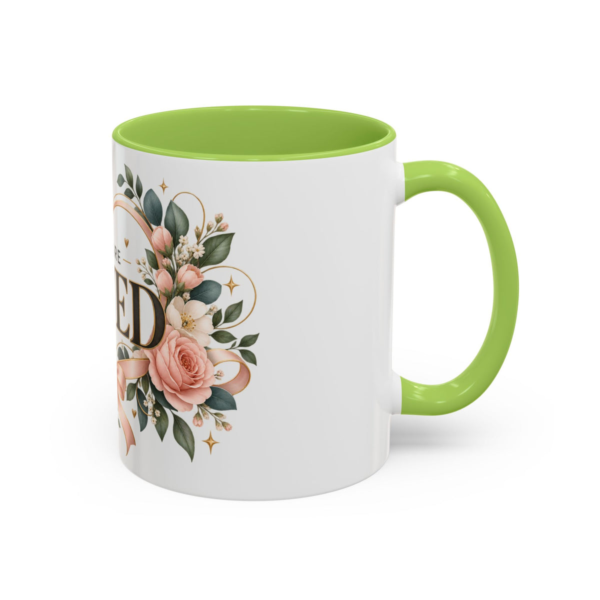 You Are Loved Floral Coffee Mug — 11/15oz Accent Ceramic Mug