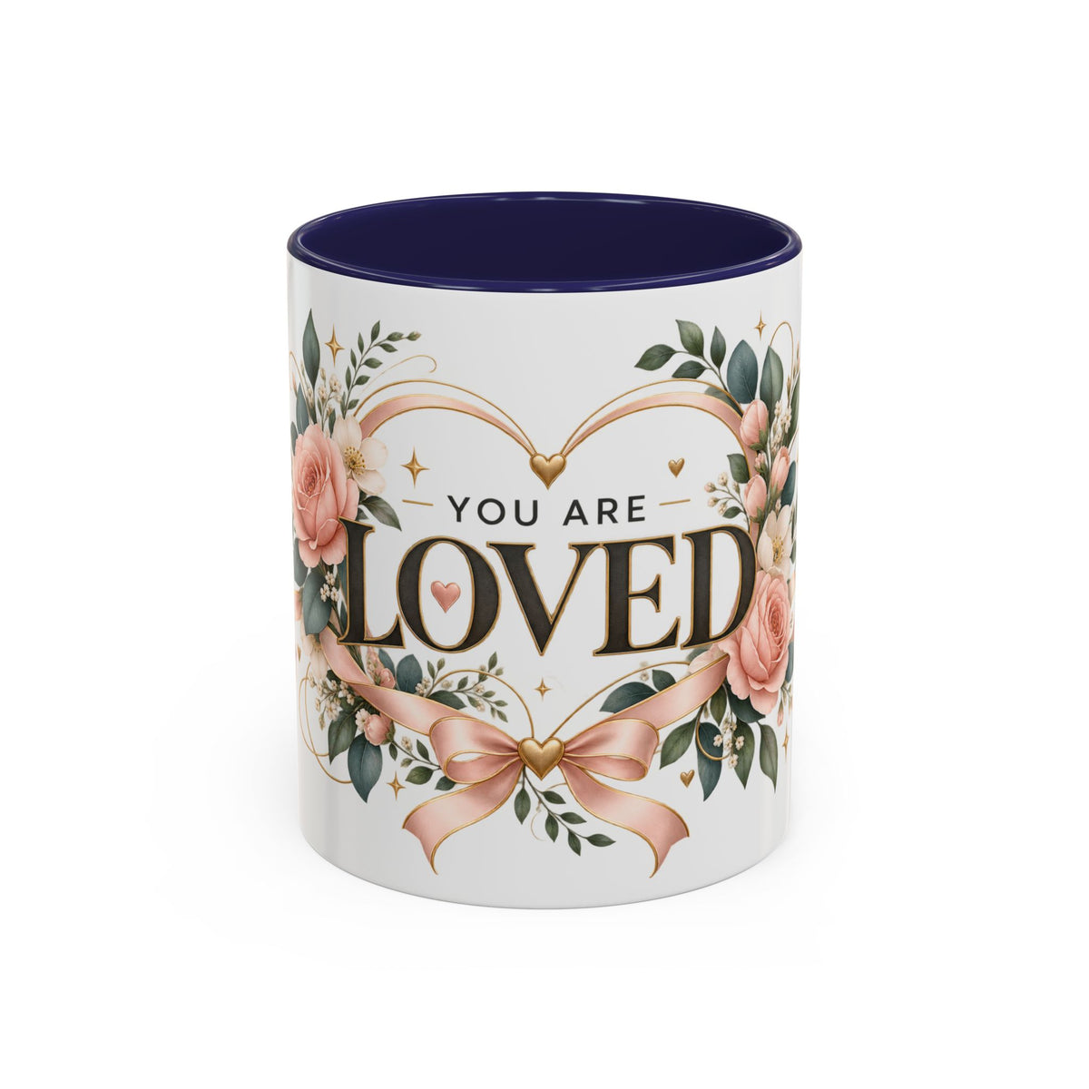 You Are Loved Floral Coffee Mug — 11/15oz Accent Ceramic Mug
