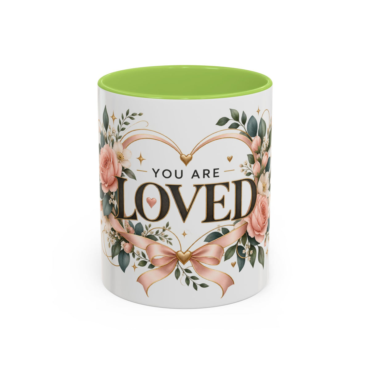 You Are Loved Floral Coffee Mug — 11/15oz Accent Ceramic Mug