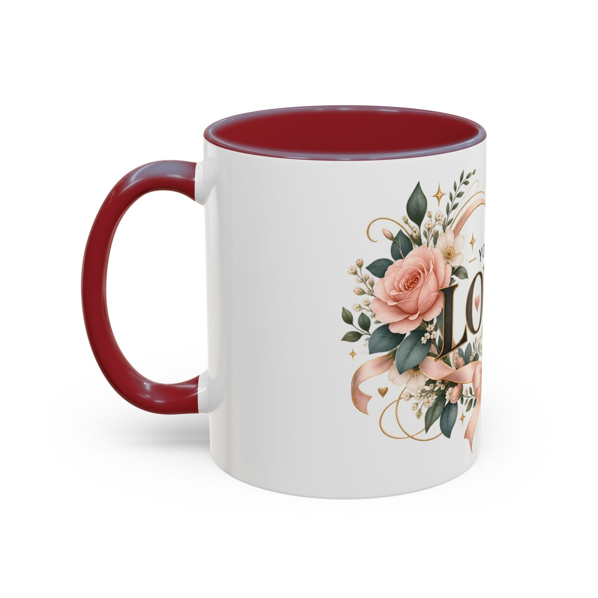 You Are Loved Floral Coffee Mug — 11/15oz Accent Ceramic Mug