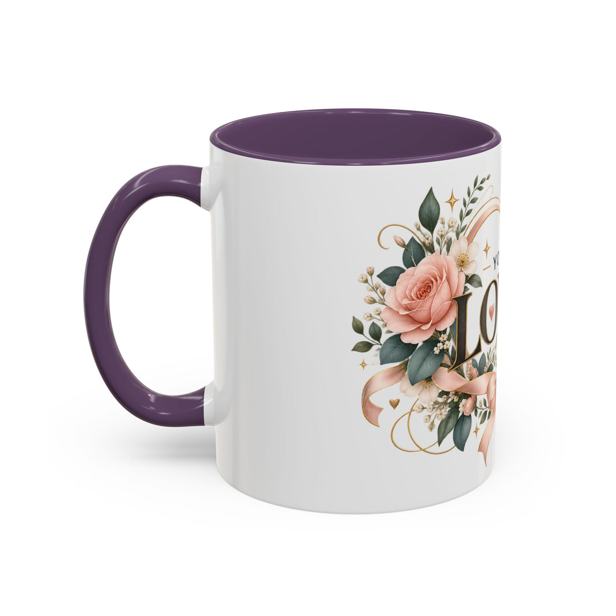 You Are Loved Floral Coffee Mug — 11/15oz Accent Ceramic Mug